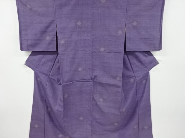 JAPANESE KIMONO / ANTIQUE KIMONO / TSUMUGI / WOVEN GEOMETRIC